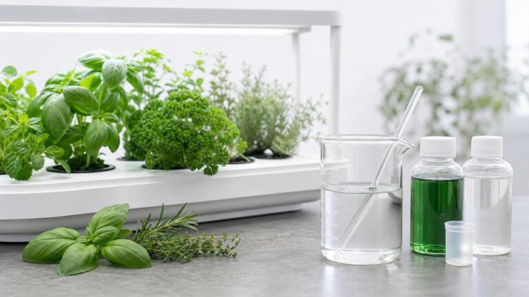 Hydroponik Dünger für Kräuter: Nährlösung richtig mischen und anwenden