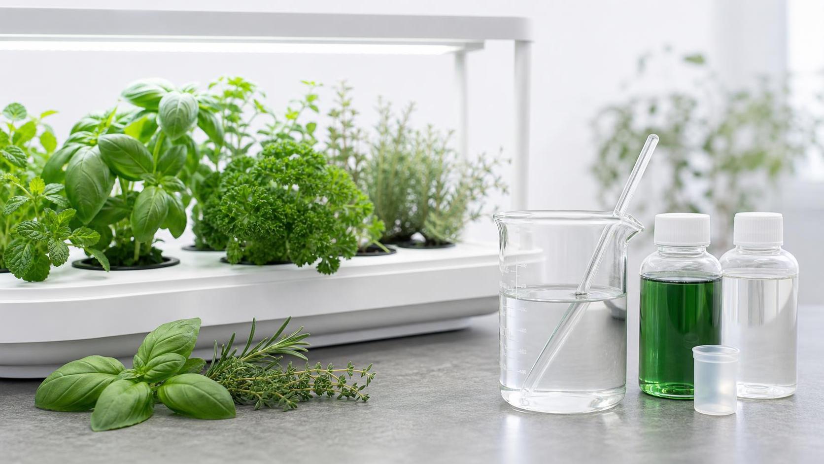 Hydroponik Dünger für Kräuter: Nährlösung richtig mischen und anwenden
